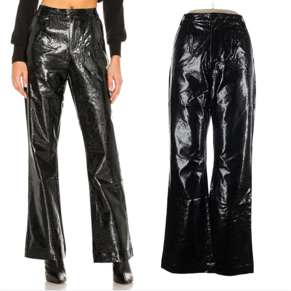 KENDALL & KYLIE Vegan Leather Wide Leg Pants